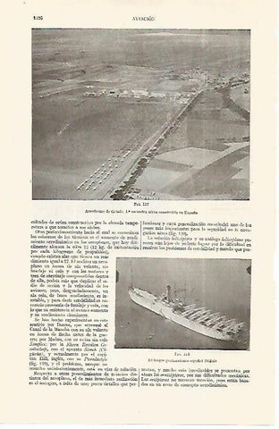 LAMINA ESPASA 19126: Aerodromo de Getafe Madrid