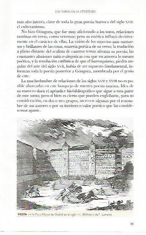 LAMINA COSSIO 51011: Fiesta en la Plaza Mayor de Madrid en el siglo XVIII