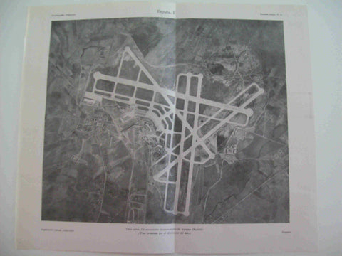LAMINA ESPASA 22031:  Vista aerea del aeropuerto de Barajas Madrid