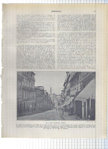 Lamina/sheet/feuille numerada 315/316: Rua dos Clerigos ,Puente de Luis I y La Bolsa de Porto