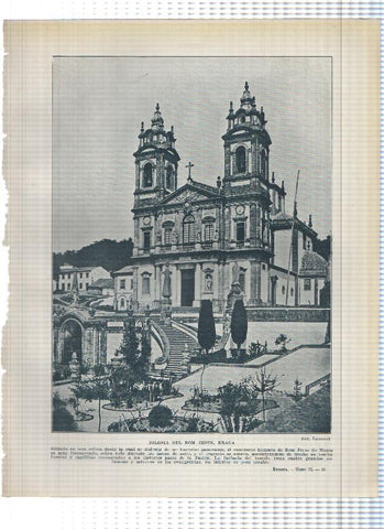 Lamina/sheet/feuille numerada 317/318: Iglesioa del Bom Jesus en Braga y La catedral de Evora