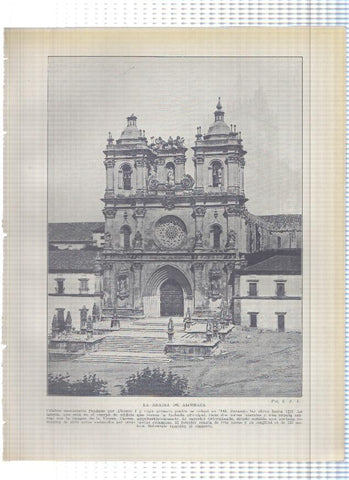Lamina/sheet/feuille numerada 321/322: La abadia de Alcobaça y Iglesia de Nuestra Señora de Oliveira de Guimaraes