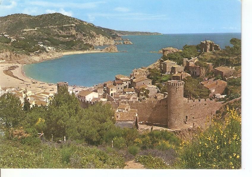 Postal 041163 : Tossa (Costa Brava). La Vil-la Vella y playa