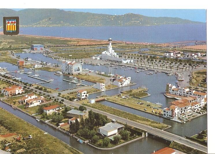 Postal 048662 : Rosas. Costa Brava. Ampuriabrava. Vista aerea