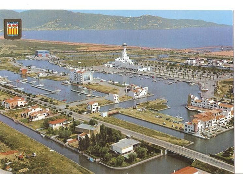 Postal 048662 : Rosas. Costa Brava. Ampuriabrava. Vista aerea