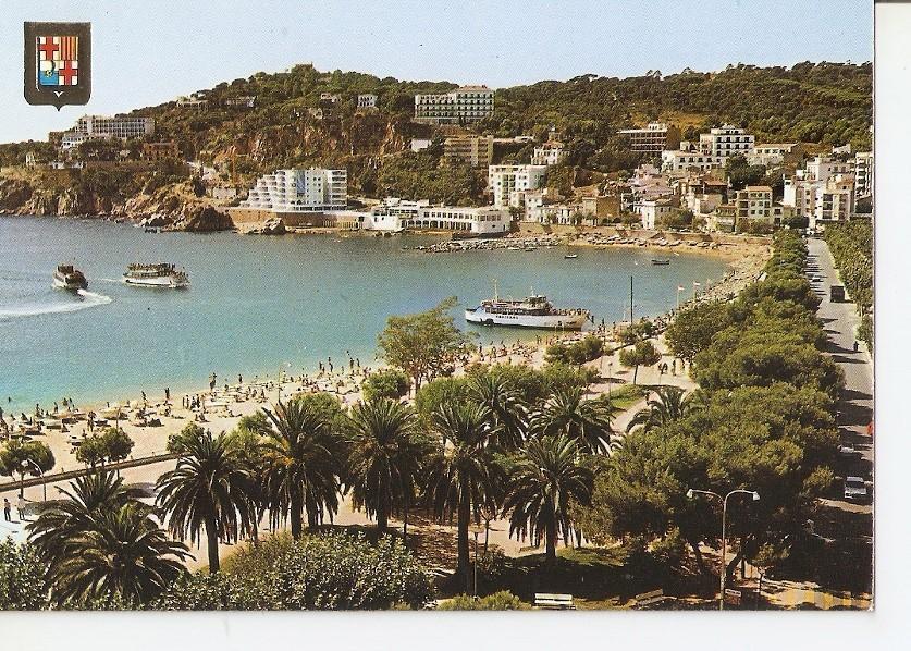 Postal 037197 : Sant Feliu de Guixols (Costa Brava). El Portalet junto al Paseo y al mar