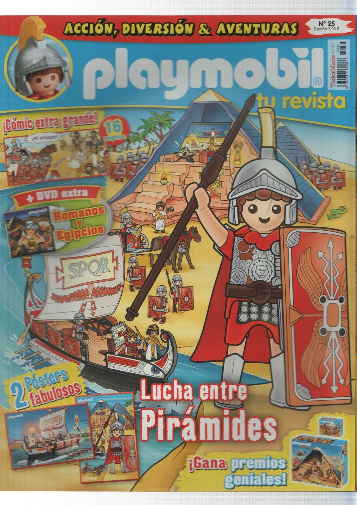 TailorMade media: Lucha entre piramides - Revista Playmobil numero 25. No incluye Figura ni Dvd