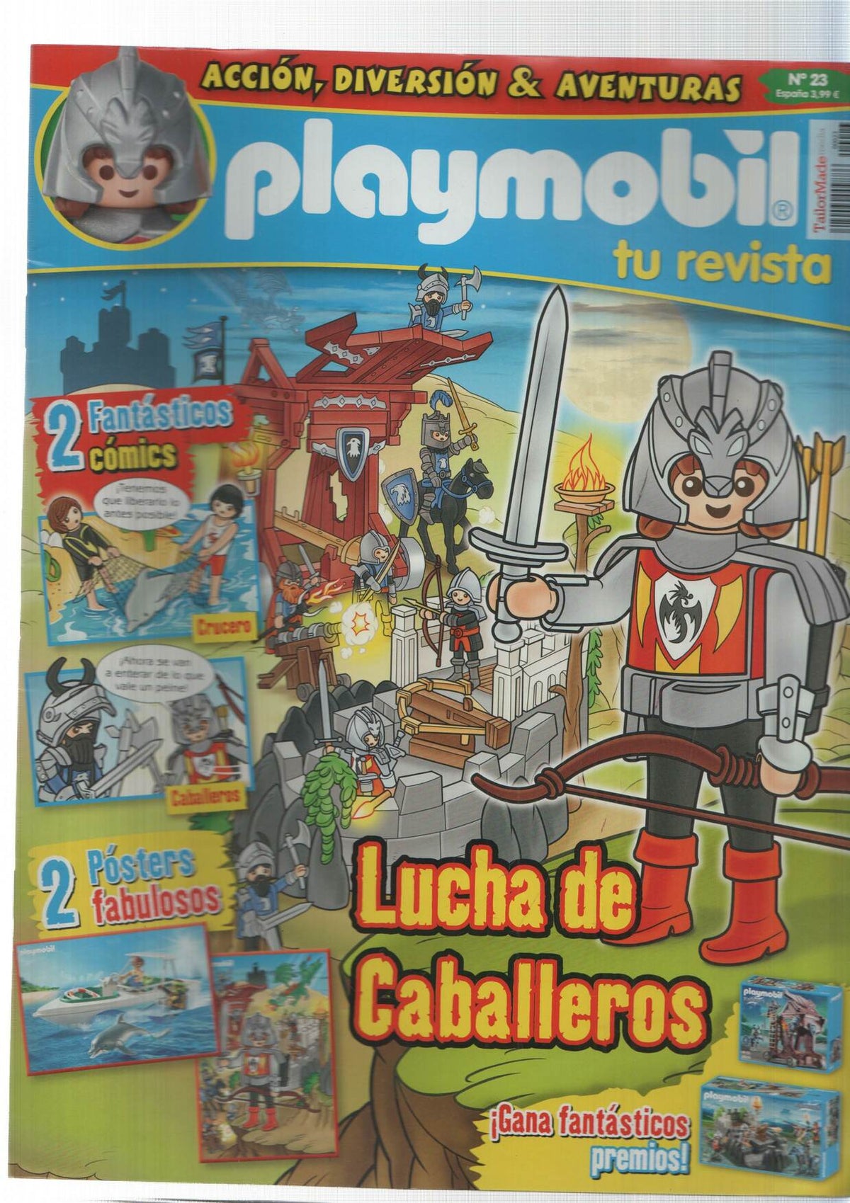 TailorMade media: Lucha de caballeros - Revista Playmobil numero 23. No incluye Figura ni Dvd