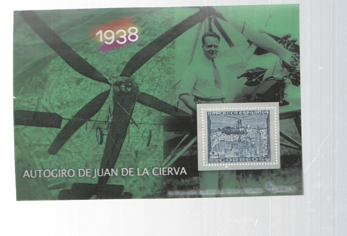 La Guerra Civil Española en sellos de correos: Juego 1 sellos 1938: Autogiro de Juan de la Cierva
