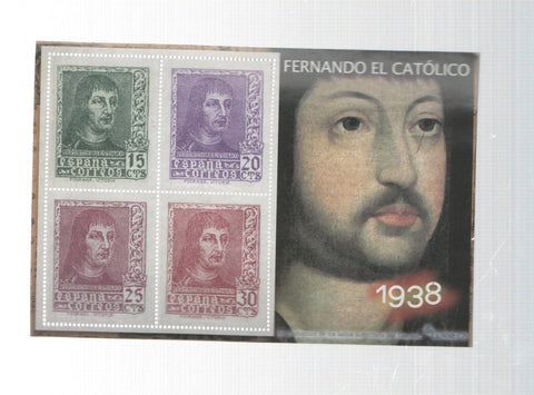 La Guerra Civil Española en sellos de correos: Juego 4 sellos 1938: Fernando el Catolico