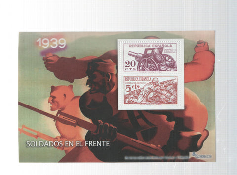 La Guerra Civil Española en sellos de correos: Juego 2 sellos 1939: Soldados en el frente
