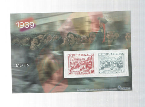 La Guerra Civil Española en sellos de correos: Juego 2 sellos 1939: Motin