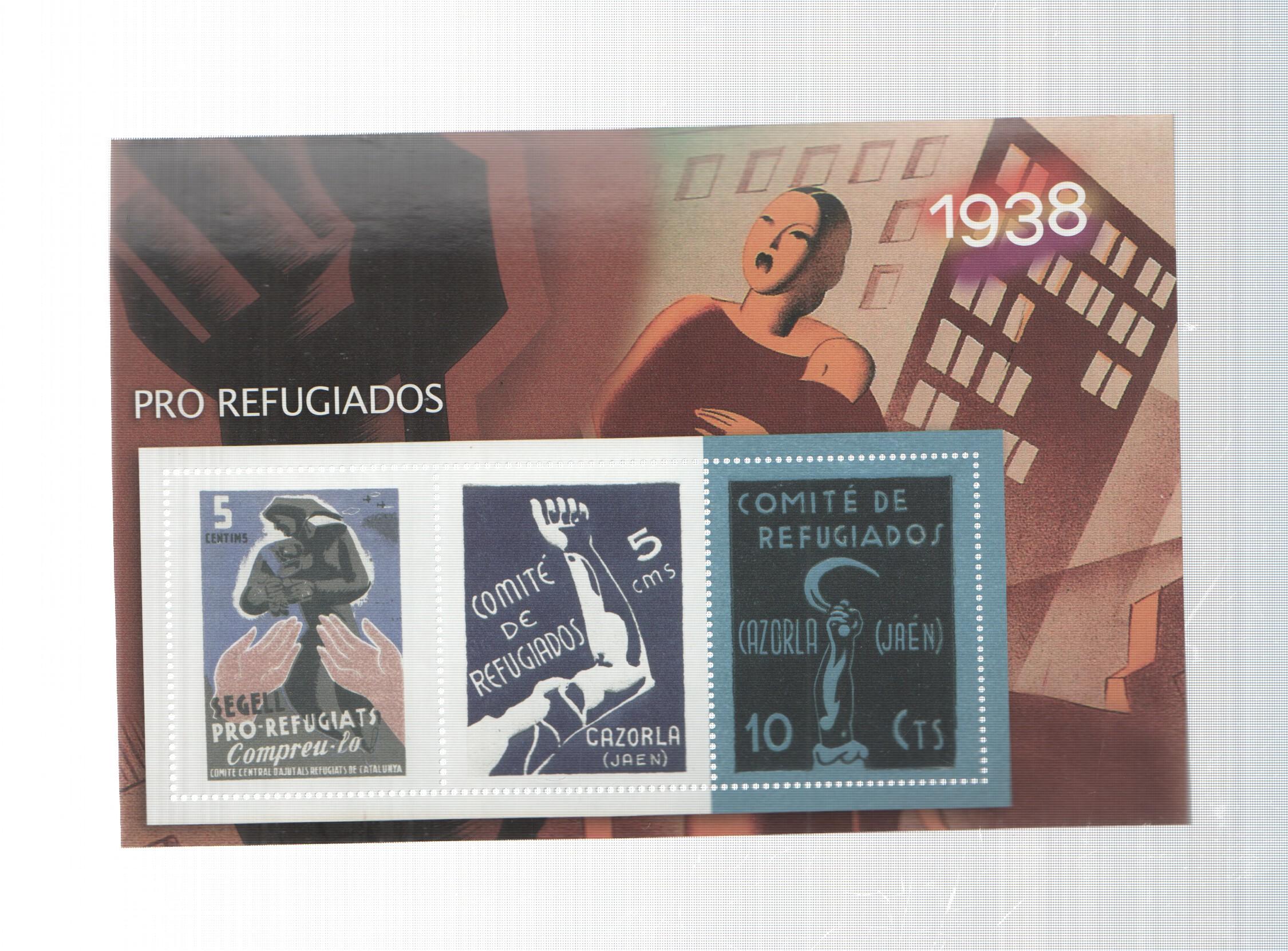 La Guerra Civil Española en sellos de correos: Juego 3 sellos 1938: Pro refugiados