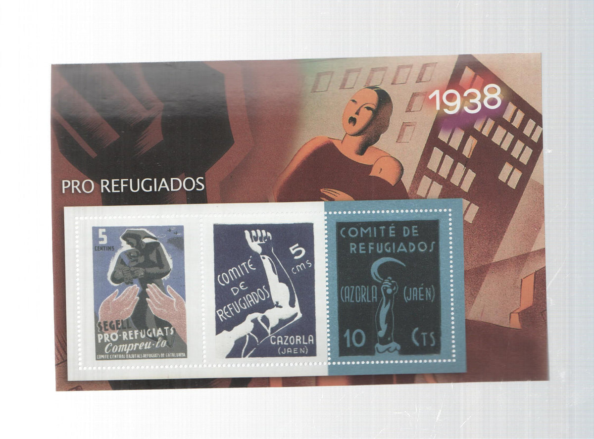 La Guerra Civil Española en sellos de correos: Juego 3 sellos 1938: Pro refugiados