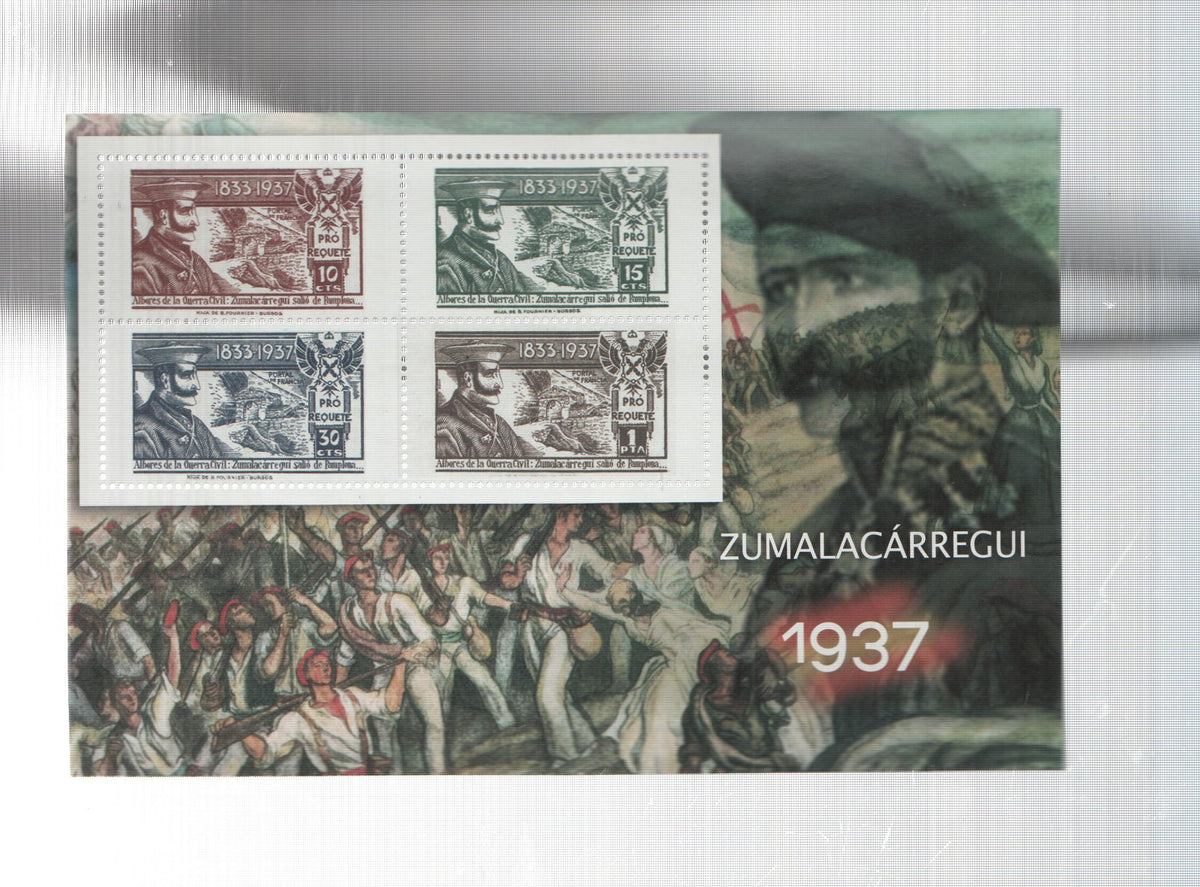 La Guerra Civil Española en sellos de correos: Juego 4 sellos 1937: Zumalacarregui