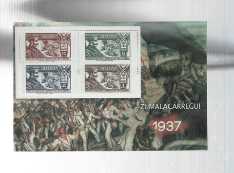 La Guerra Civil Española en sellos de correos: Juego 4 sellos 1937: Zumalacarregui