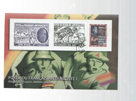 La Guerra Civil Española en sellos de correos: Juego 3 sellos: Foyer du Français Antifascites I
