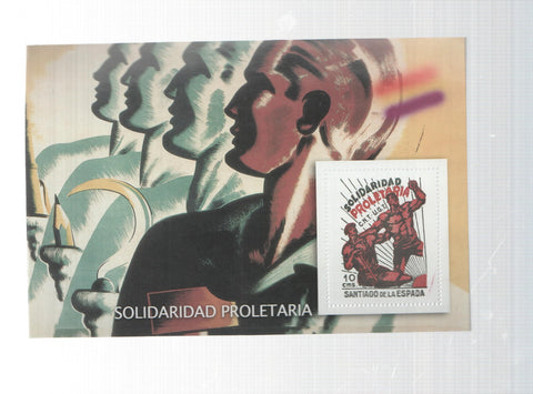 La Guerra Civil Española en sellos de correos: Juego 1 sellos: Solidaridad proletaria