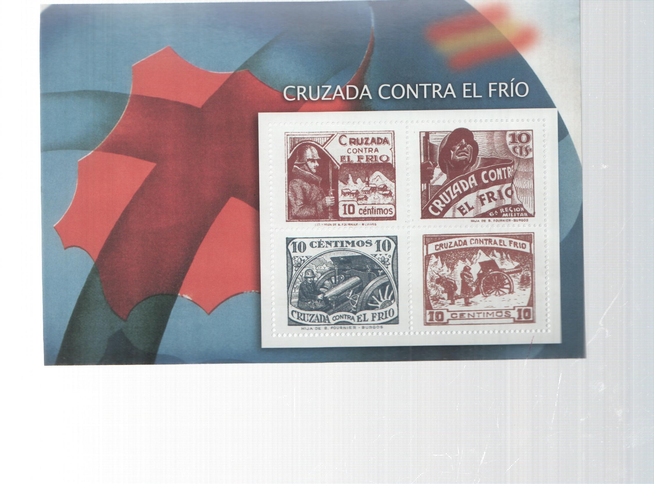 La Guerra Civil Española en sellos de correos: Juego 4 sellos: Cruzada contra el frio
