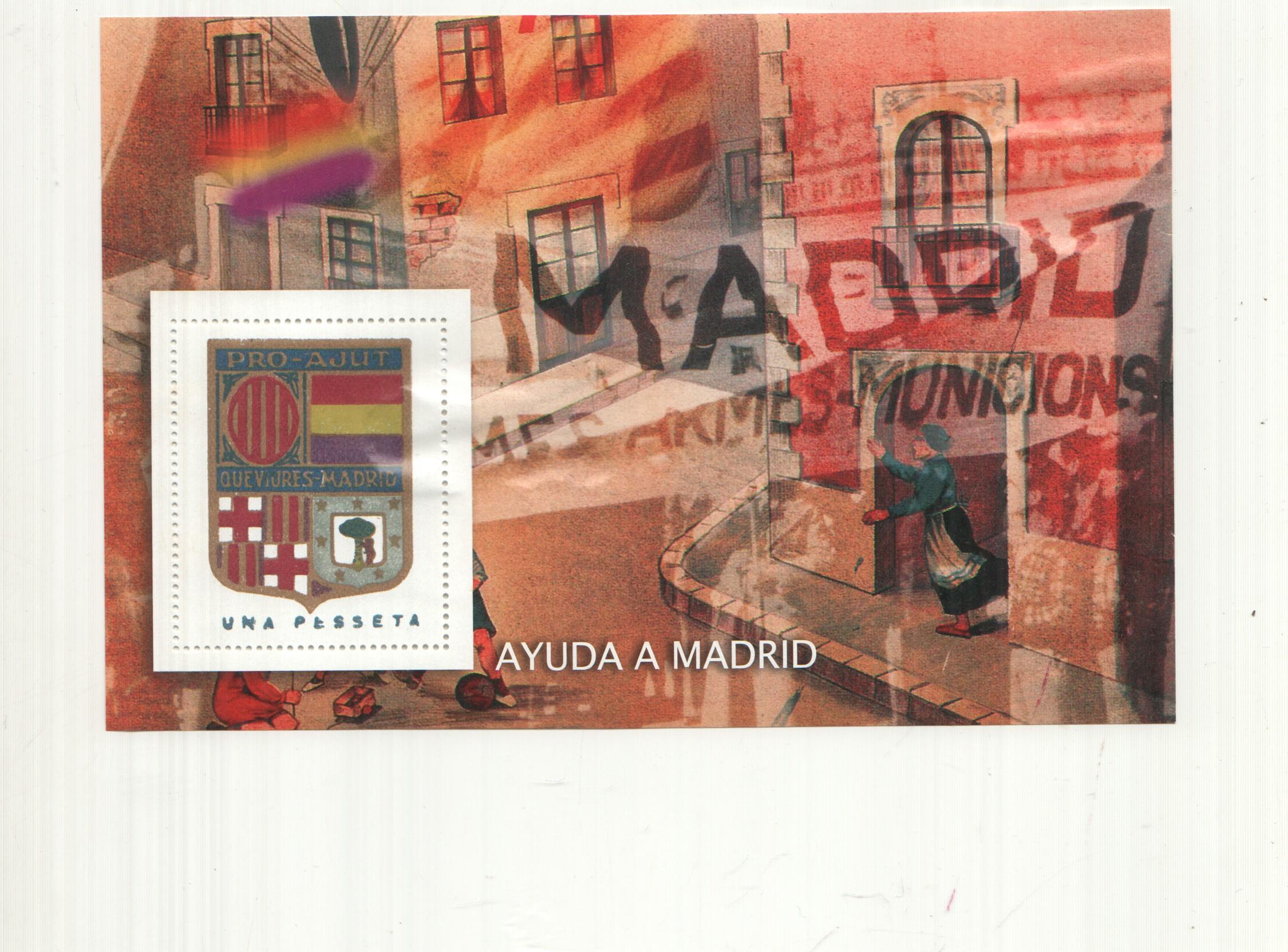 La Guerra Civil Española en sellos de correos: Juego 1 sellos: Ayuda a Madrid