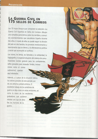 La Guerra Civil Española en sellos de correos: presentacion y textos sobre la obra