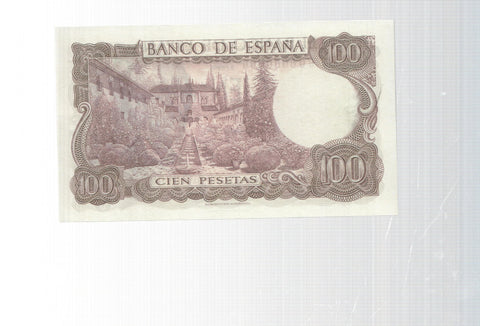 El Franquismo en sellos y billetes: facsimil billete de cien pesetas con imagen de Manuel de Falla