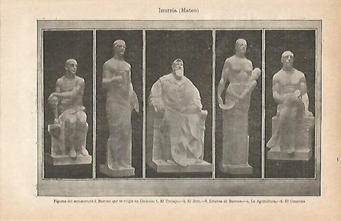 LAMINA ESPASA 20818: Figuras del monumento a Barroso