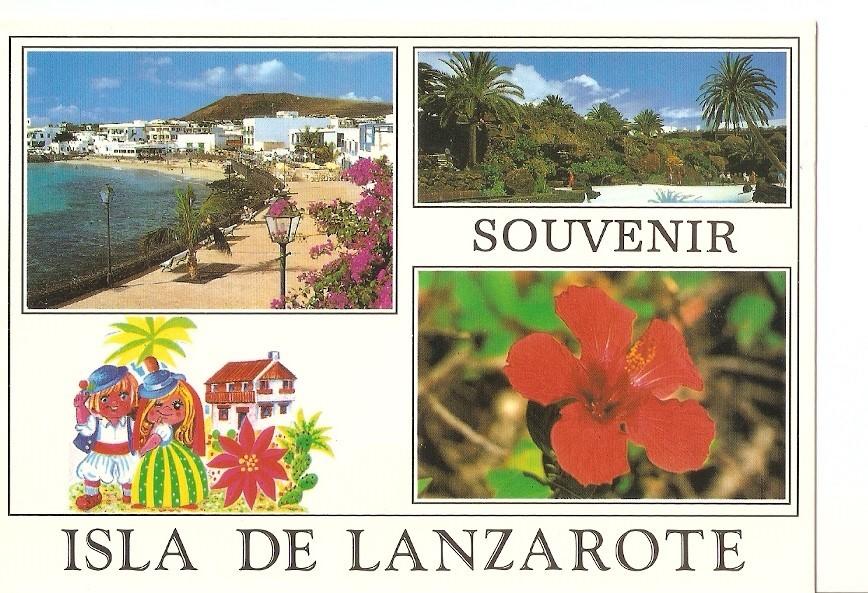 Postal 023968 : Souvenir Lanzarote (Islas Canarias)