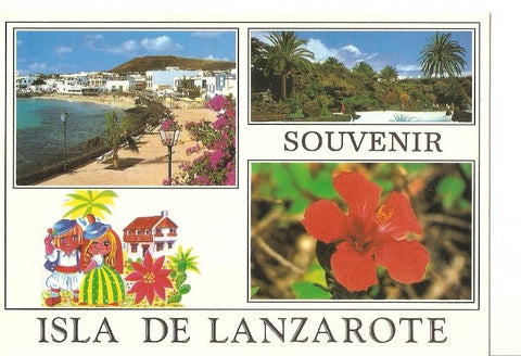 Postal 023968 : Souvenir Lanzarote (Islas Canarias)