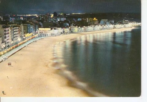 Postal 039534 : Islas Canarias. Las Palmas (Isla de Gran Canaria). Nocturna Paseo Maritimo y Playa de las Canteras
