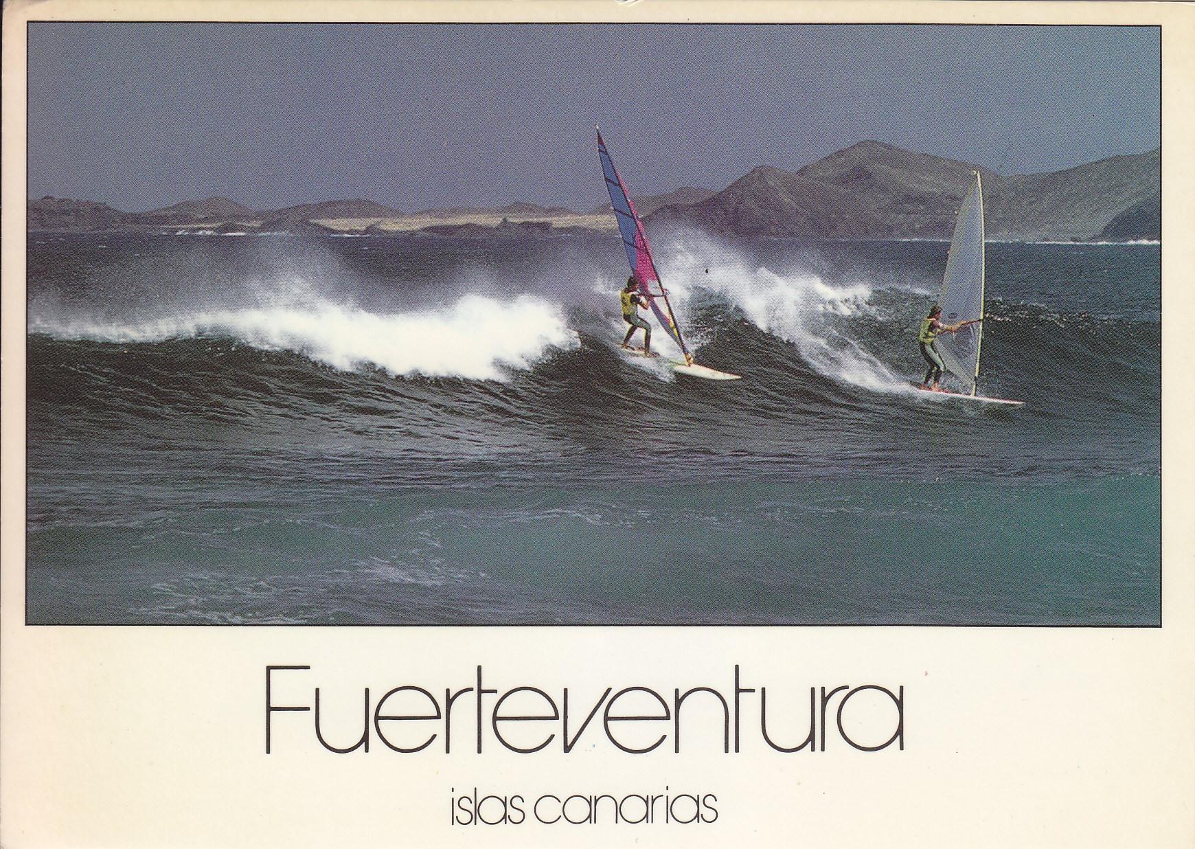 Postal 60763: Haciendo windsurf en Fuerteventura (Islas Canarias)