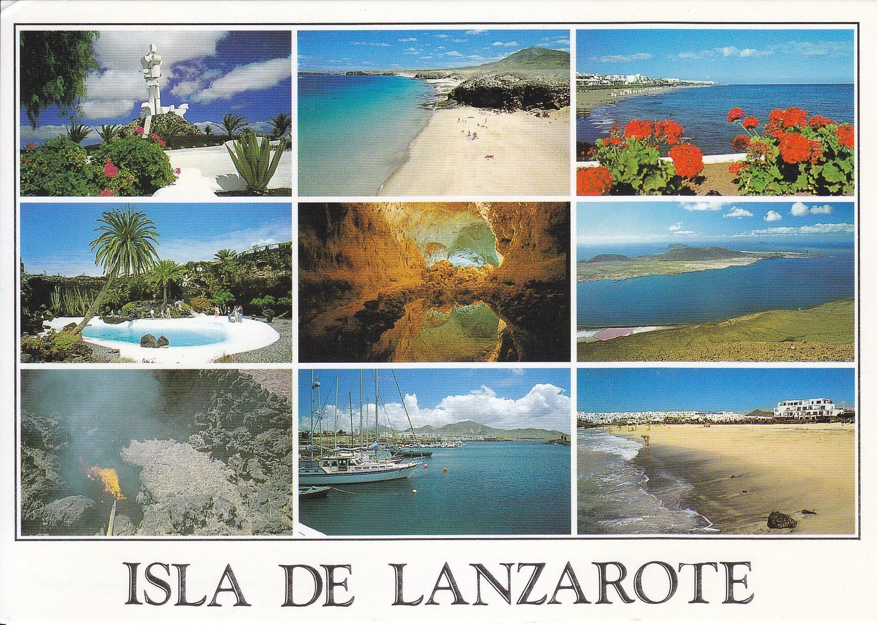 Postal 60897: Vistas parciales de Lanzarote (Islas Canarias)