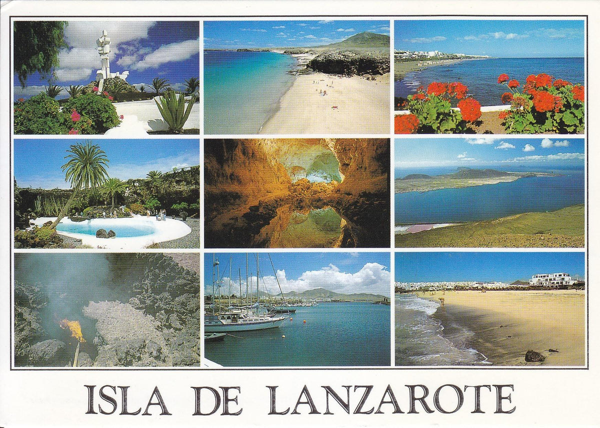 Postal 60897: Vistas parciales de Lanzarote (Islas Canarias)