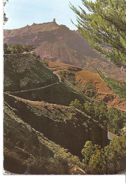 Postal 049857 : Islas Canarias. Ruta a Tejeda con vistas del Roque