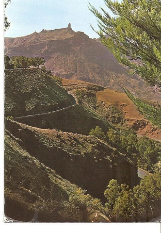 Postal 049857 : Islas Canarias. Ruta a Tejeda con vistas del Roque