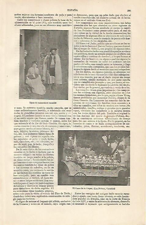 LAMINA ESPASA 10180: Campesinos de Canarias. El Carro de la Virgen de Las Palmas de Gran Canaria