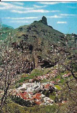 POSTAL 57935: Gran Canaria (Islas Canarias) Vista general de “Tejeda” y monte de “Bentaiga” al fondo