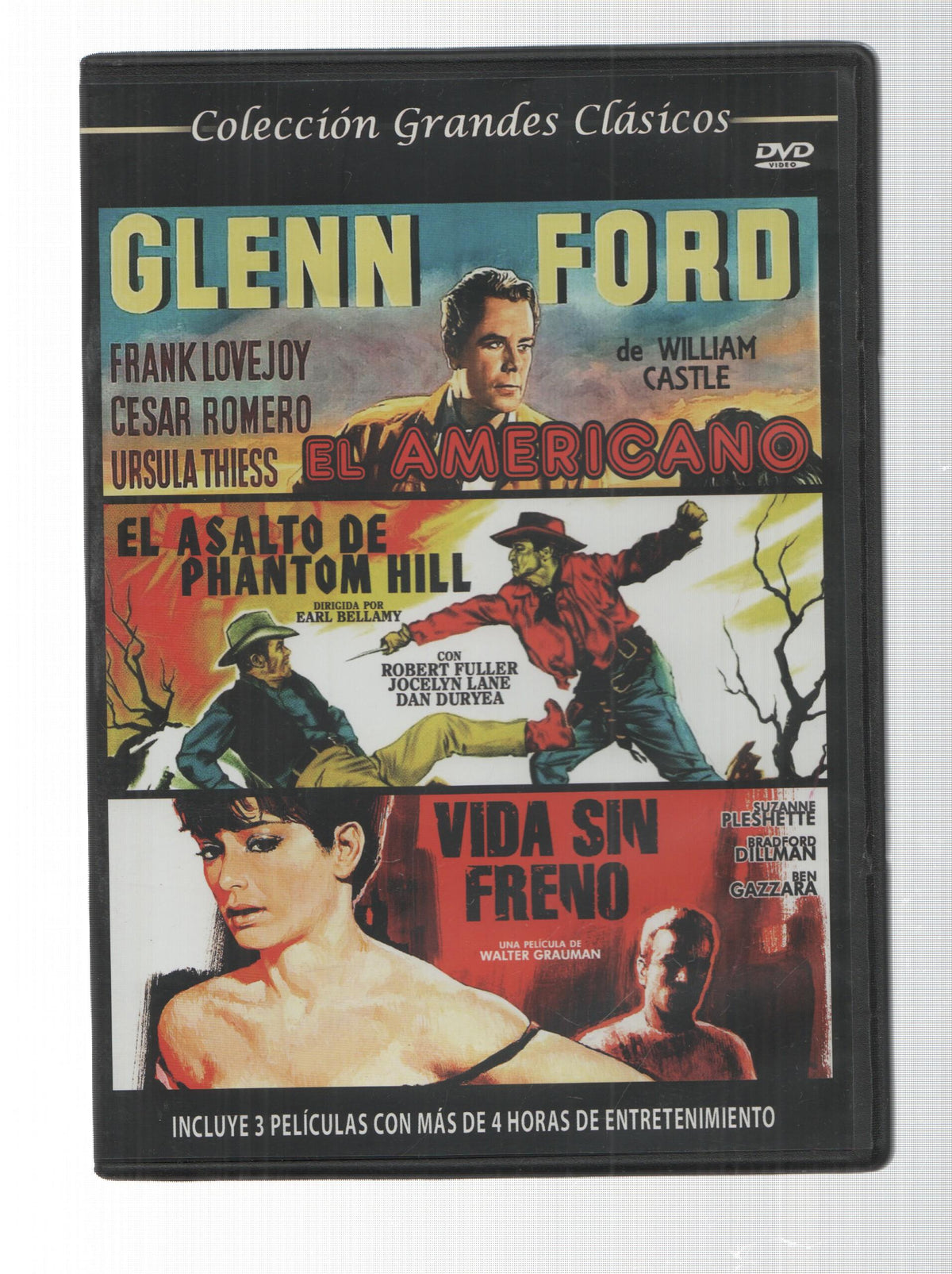 DVD: El Americano, El Asalto de Phantom Hill, Vida sin Freno - Coleccion Grandes Clasicos