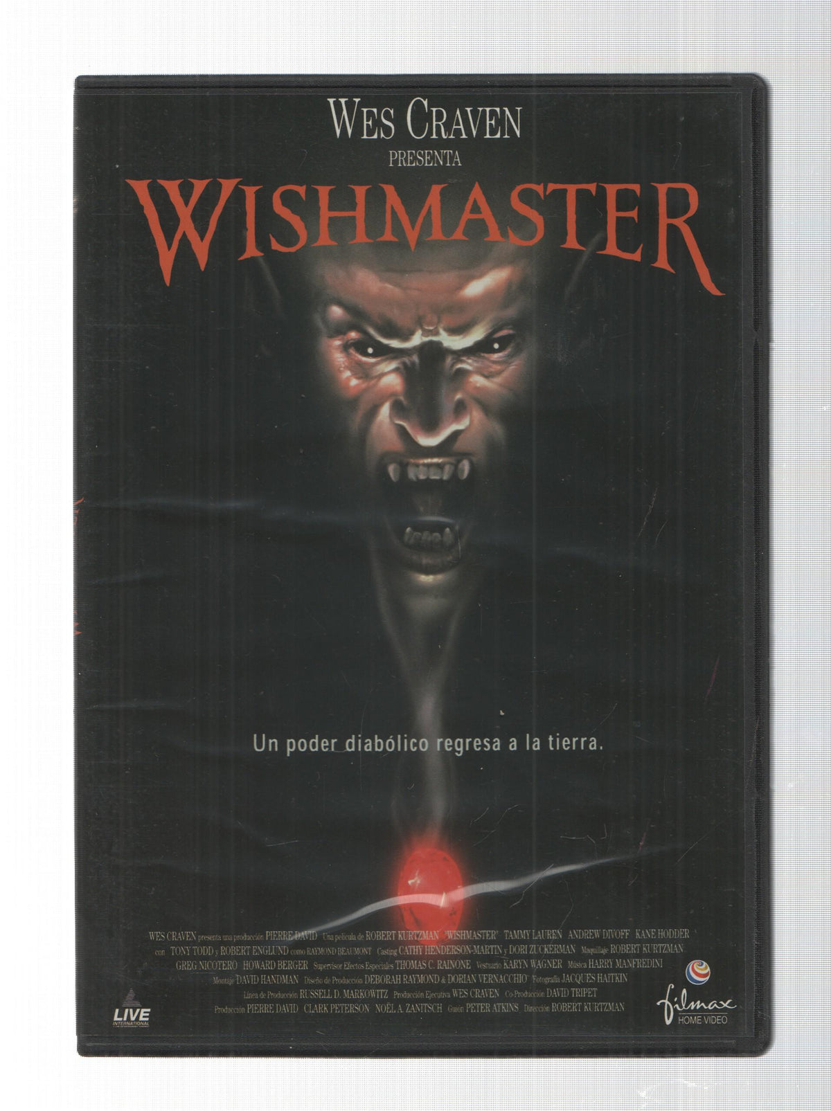 DVD: Wishmaster - Wes Craven. Filmax