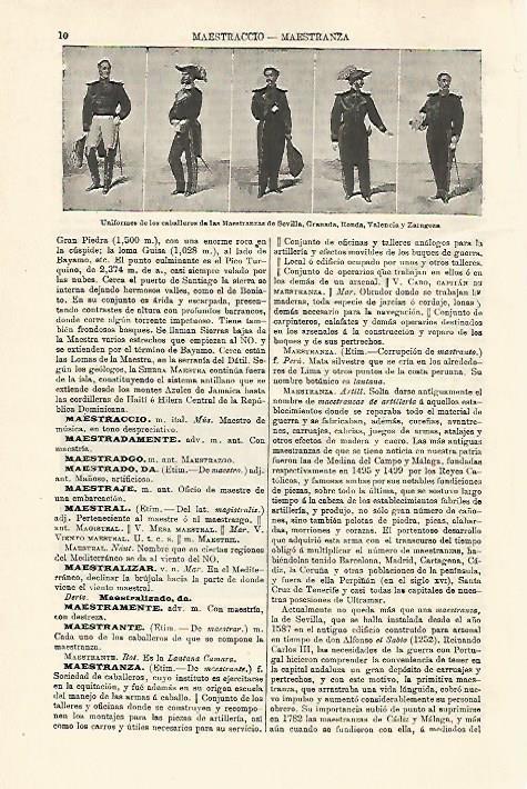 LAMINA ESPASA 18478: Uniformes de los caballeros de la Maestranza de Sevilla