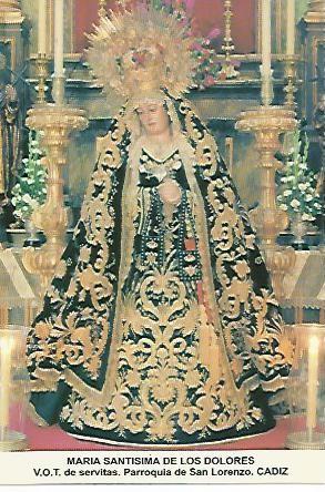 POSTAL 54520: Maria Santisima de los Dolores. Cadiz