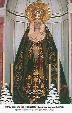 POSTAL 54717: Nuestra Señora de las Angustias de Fernandez Guerrero siglo XVIII. Cadiz