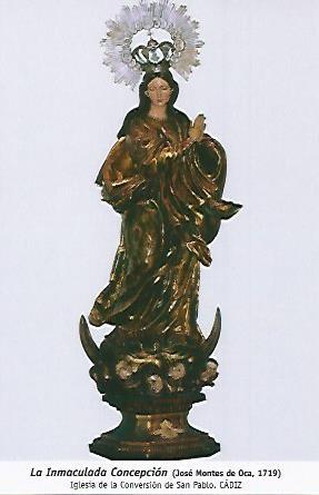 POSTAL 54718: La Inmaculada Concepcion de Montes de Oca 1719. Cadiz