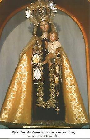 POSTAL 54772: Virgen del Carmen de Candelero siglo XIX. Cadiz
