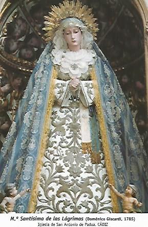 POSTAL 18510: Maria Santisima de las Lagrimas. Cadiz