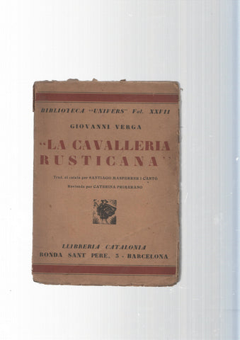 Biblioteca Univers Vol. XXVII: La cavalleria rusticana