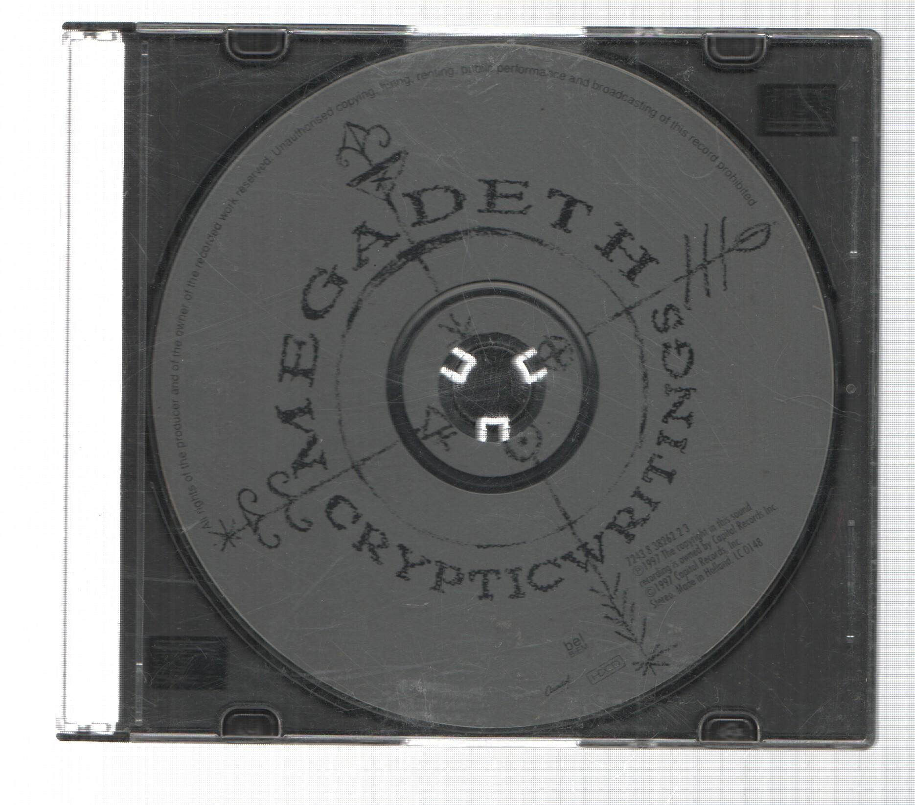 CD: Falta caratula. Cryptic writings - Megadeth