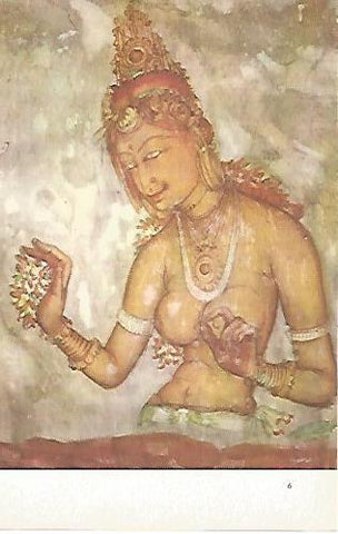 LAMINA 1543: Figura femenina saliendo de una nube. Fresco de la Peña de Sigiri. Siglo V