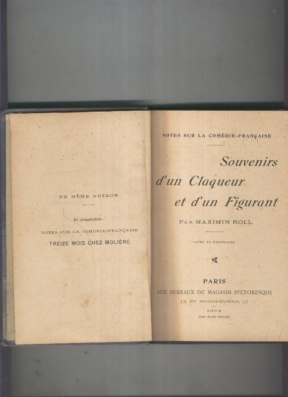 Souvenirs d un claqueur et d un figurant