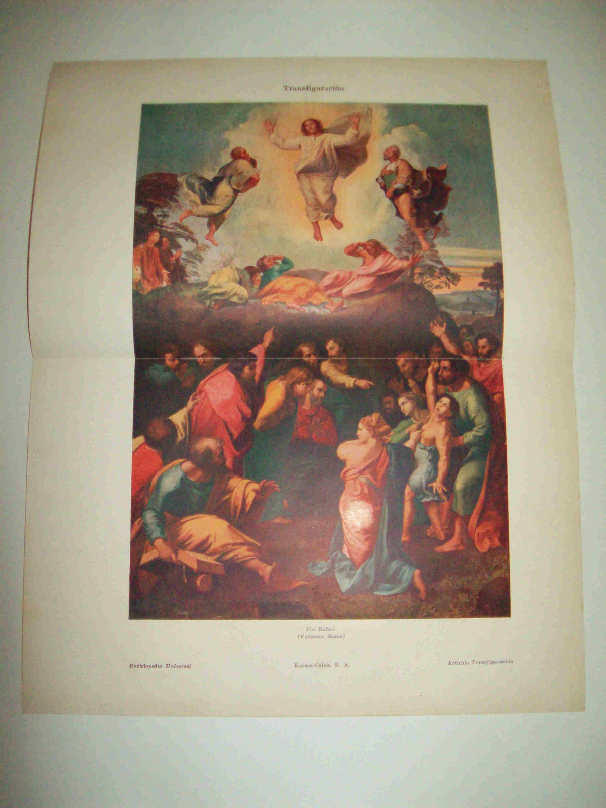 LAMINA ESPASA 11105: La Transfiguracion por Rafael
